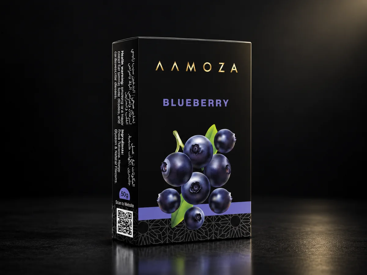 AAMOZA Blueberry shisha tobacco, 50 g pack
