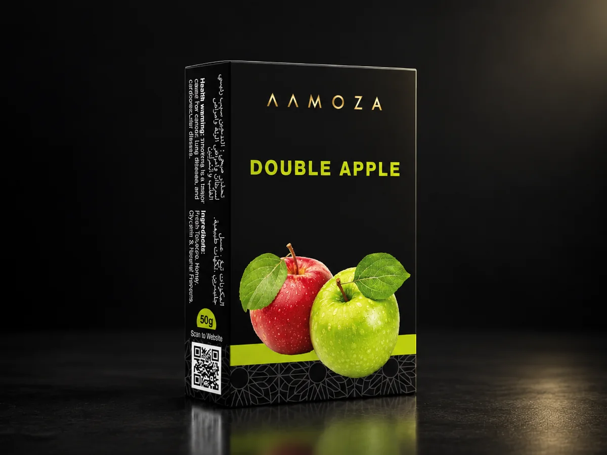 AAMOZA Double Apple shisha tobacco, 50 g pack