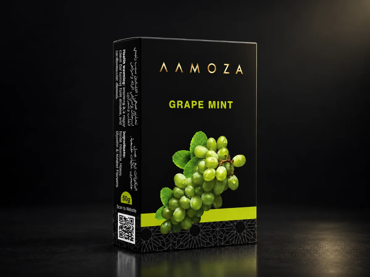 AAMOZA Grape Mint shisha tobacco, 50 g pack