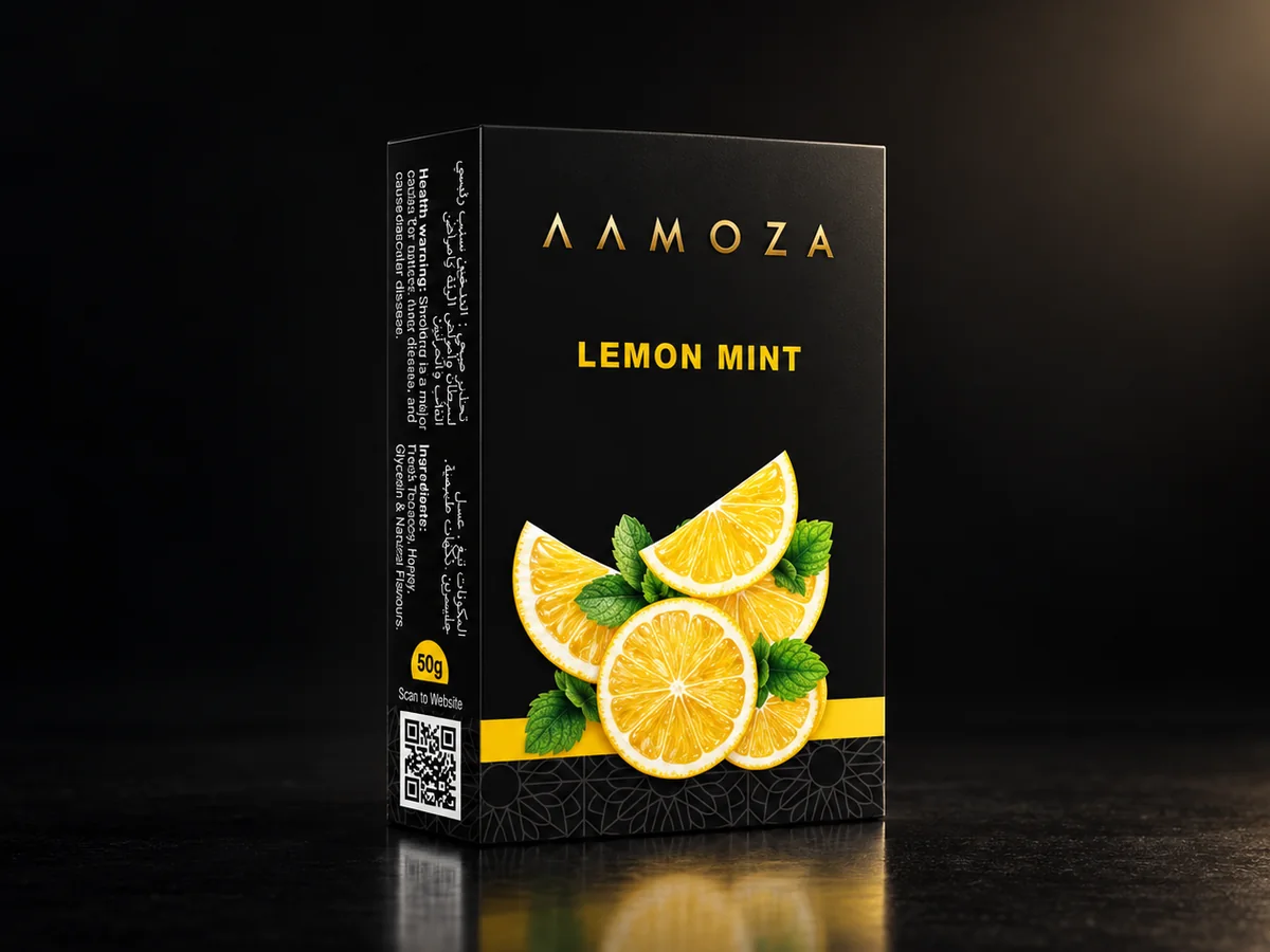 AAMOZA Lemon Mint shisha tobacco, 50 g pack