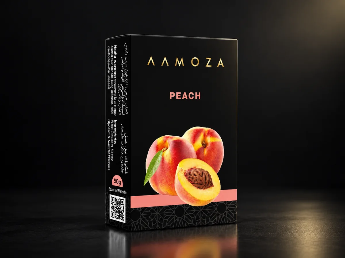 AAMOZA Peach shisha tobacco, 50 g pack